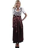 Alpenmärchen 3tlg. Dirndl-Set lang braun