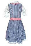 3tlg. Dirndl-Set blau-rosa Alpenmärchen ALM627PE - 6