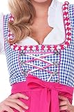 3tlg. Dirndl-Set – Trachtenkleid blau-fuchsia Alpenmärchen ALM627F - 4