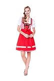 Alpenmärchen 3tlg. Dirndl-Set rot ALM3044 - 3