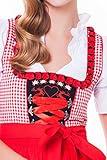 Alpenmärchen 3tlg. Dirndl-Set rot ALM3044 - 5