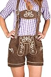 Damen Trachten Lederhose kurz, braun