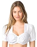 Stockerpoint Damen Tania Trachtenbluse, Weiß