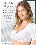 Stockerpoint Damen Tania Trachtenbluse, Weiß - 2