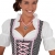 3-tlg. schwarzes Dirndl Lang mit weißen Punkten