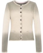 Daisy Trachten-Strickjacke hellgrau und creme