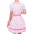 Krüger MADL Damen Dirndl Kleid 48095, Mini, Gr. 38, Mehrfarbig (pink 35)