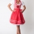 Ludwig & Therese Trachten Dirndl-Set Rosalie rot/weiss mini