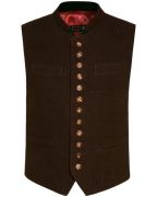 Newport Trachten-Gilet in braun und rot