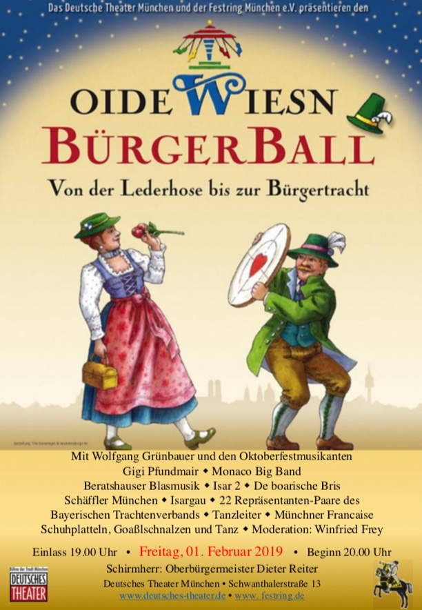 Programm Oide Wiesn Bürgerball 2019